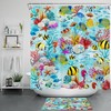 Tropical Fish and Coral Shower Curtain for Oceanic Bathroom Decor
