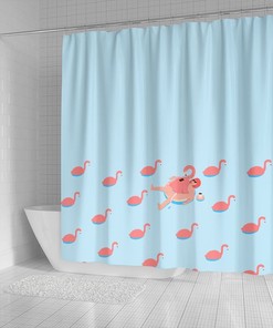 Tropical Flamingo Shower Curtain For A Beachy Bathroom