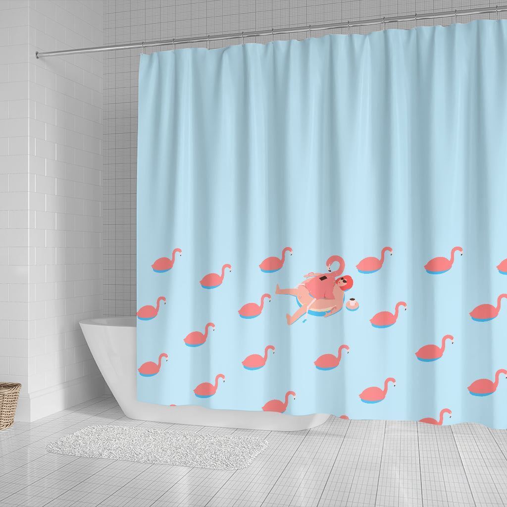 Tropical Flamingo Shower Curtain For A Beachy Bathroom