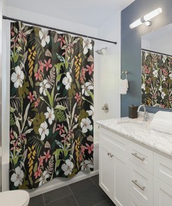 Tropical Floral Boho Shower Curtain - Adds Elegance And Freshness To Your Bathroom