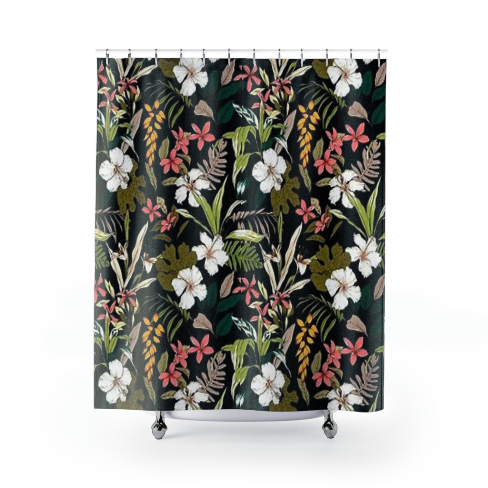 Tropical Floral Boho Shower Curtain - Adds Elegance And Freshness To Your Bathroom