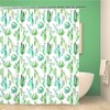 Tropical Floral Herbal Summer Bright Shower Curtain