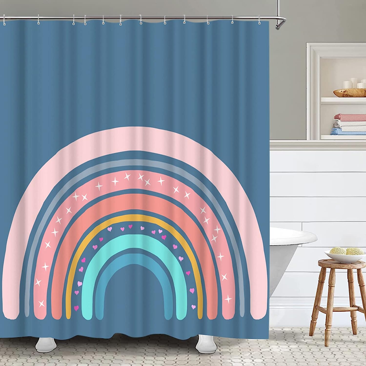 Tropical Floral Jungle Shower Curtain for Rustic Island Bathroom Decor