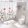 Tropical Floral Leaf Shower Curtain, Perfect For A Beach-Themed Bathroom 