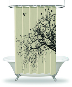 Tropical Floral Shower Curtain For A Beachy Bathroom