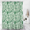 Tropical Forest Leaf Trees Palm Monstera Printed Shower Curtain - Ideal For A Natural