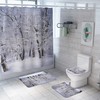 Tropical Forest Palm Trees Shower Curtain for Jungle Bathroom Decor 