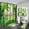 Tropical Forest Sloth Shower Curtain For A Nature-Filled Bathroom