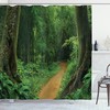 Tropical Forest Trees Shower Curtain for Nature Bathroom Decor