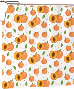 Tropical Fruit Watercolor Shower Curtain for Trendy Bathroom
