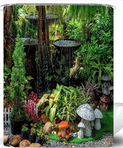 Tropical Garden Flower Shower Curtain For A Nature Inspired Bathroom
