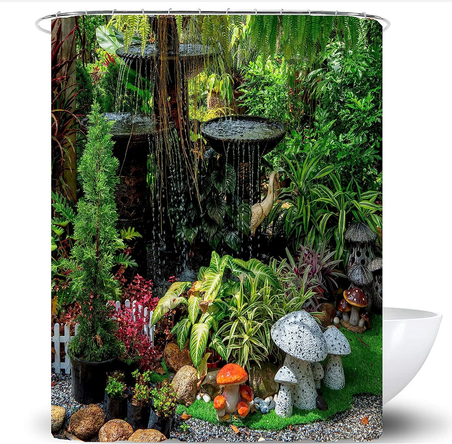 Tropical Garden Flower Shower Curtain For A Nature Inspired Bathroom