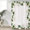 Tropical Green Plants Shower Curtain, Palm Leaf Bathroom Decor