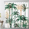 Tropical Hawaii Palm Tree Shower Curtain, Coconut Trees Nature Paradise Fabric Bathroom Decor - Ecotob