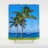Tropical Hawaiian Beach Theme Palm Trees Shower Curtain for Bathroom