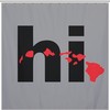 Tropical Hawaiian Islands Printed Shower Curtain For Bathroom Decorations