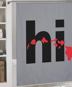Tropical Hawaiian Islands Printed Shower Curtain For Bathroom Decorations