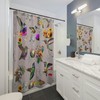 Tropical Hummingbird Nature Art Shower Curtain For Bathroom Decor