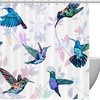 Tropical Hummingbird Shower Curtain Heavy Duty Waterproof Hotel Bathroom Curtain