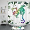 Tropical Insect Shower Curtain - Colorful Animal Bathroom Decor