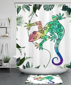 Tropical Insect Shower Curtain - Colorful Animal Bathroom Decor