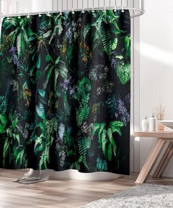 Tropical Jungle Forest Shower Curtain For Nature Lovers Bathroom Decor 