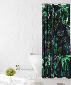 Tropical Jungle Forest Shower Curtain For Nature Lovers Bathroom Decor