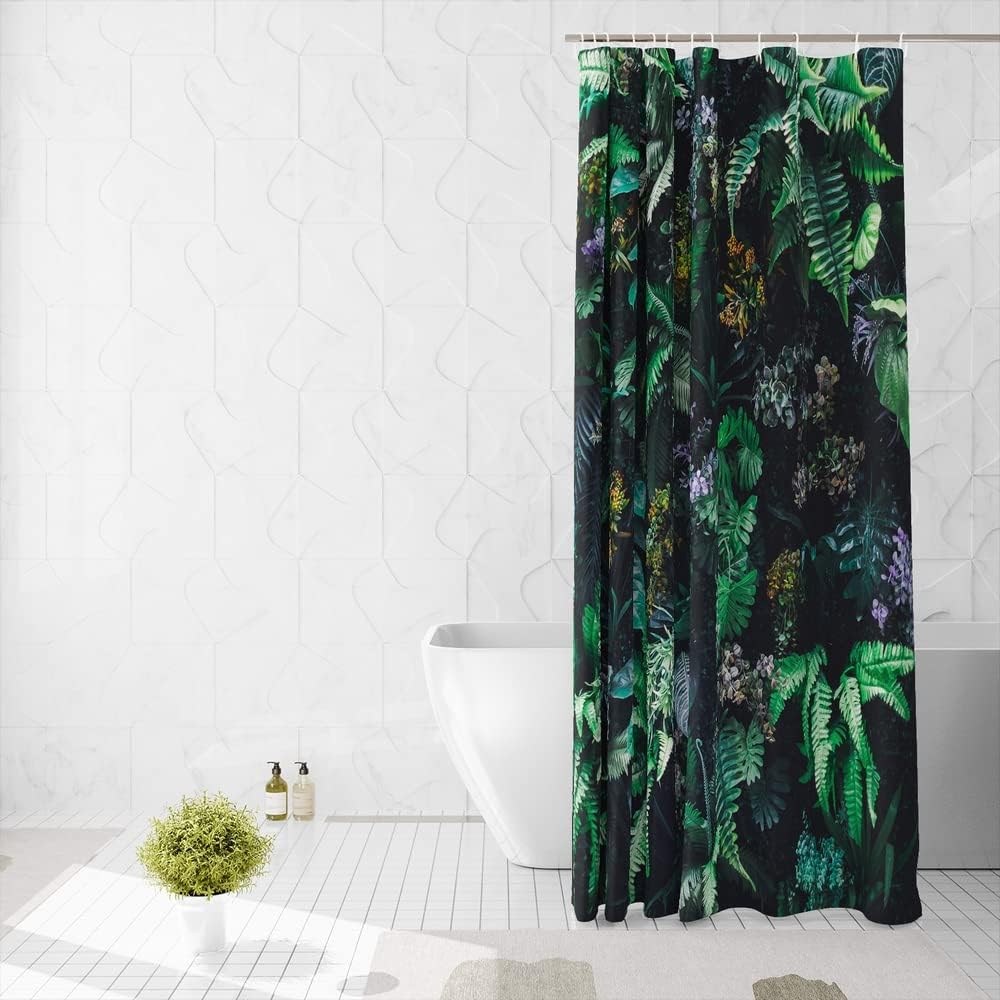 Tropical Jungle Forest Shower Curtain For Nature Lovers Bathroom Decor