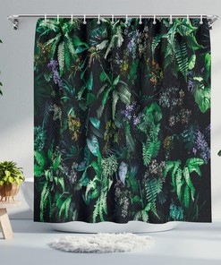 Tropical Jungle Forest Shower Curtain For Nature Lovers Bathroom Decor