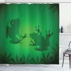 Tropical Jungle Frog Silhouette Shower Curtain - A Perfect Addition To Your Bathroom Decor