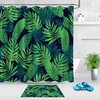 Tropical Jungle Green Leaves Fabric Shower Curtain For Natural And Refreshing Decor