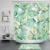 Tropical Jungle Green Palm Leaf Print Shower Curtain for Stylish Bathroom Decor