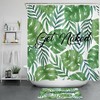 Tropical Jungle Palm Leaf Print Shower Curtain For A Tropical Bathroom