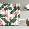 Tropical Jungle Plant Green Waterproof Shower Curtain for Bathroom