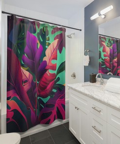 Tropical Jungle Shower Curtain For Exotic Bathroom Decor