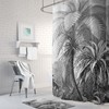 Tropical Jungle Shower Curtain with Botanical and Patterned Design for a Bold Bathroom Decor