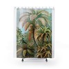 Tropical Jungle Trees Botanical Shower Curtain Bathroom Decor with Giant Fern