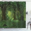 Tropical Jungle Trees Print Shower Curtain for a Lush and Inviting Bathroom Decor