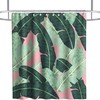 Tropical Leaf Banana Vintage Shower Curtain Ideas Waterproof Washable Green Pink