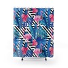 Tropical Leaf Flamingo Shower Curtain For Bathroom Decor