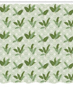 Tropical Leaf Pattern Shower Curtain for Nature-Inspired Bathroom Decor