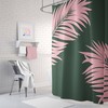 Tropical Leaf Print Shower Curtain - Nature Bathroom Accessory