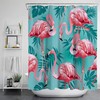 Tropical Leaves Flamingo Shower Curtain For A Relaxing Bathroom