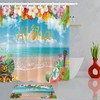 Tropical Leaves Flower Shower Curtain - Perfect For Any Bathroom Decorr