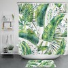 Tropical Leaves Shower Curtain - This watercolor banana leaves shower curtain brings the exotic to your bathroom.