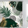 Tropical Leaves Shower Curtain for a Refreshing Bathroom