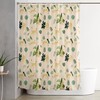 Tropical Leopard Palm Leaves Shower Curtain with Animal Print and Botanic Patterns for Natural Bathroom Decor