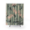 Tropical Lizard Animal Vintage Shower Curtain for Exotic Bathroom Decor