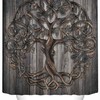 Tropical Monkey Wildlife Shower Curtain - Green Jungle Animal Cloth Fabric Print for Bathroom