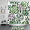 Tropical Monster Leaf Succulent Plants Shower Curtain for a Fun and Adventurous Bathroom